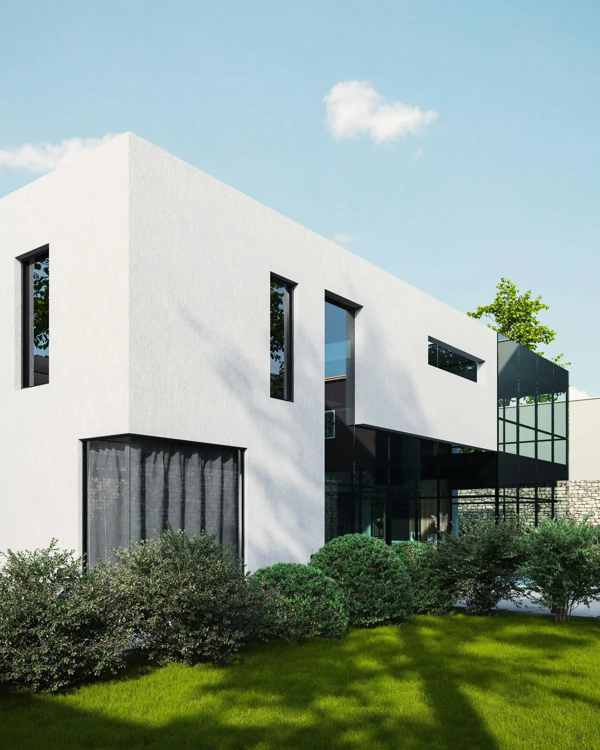 Fachada de imóvel residencial minimalista, contexto de regularização imobiliária e registral